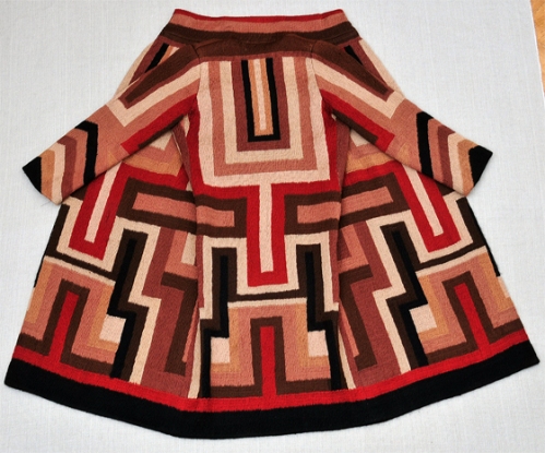 Sonia Delaunay, Coat made for Gloria Swanson, 1923-24, in “Color Moves: The Art and Fashion of Sonia Delaunay,” 2011, at the Cooper-Hewitt, National Design Museum; photo by Wolfgang Woessner