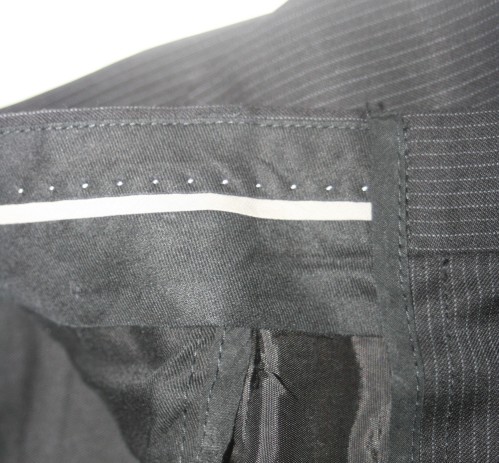 Inside waistband of a trouser, Hugo Boss